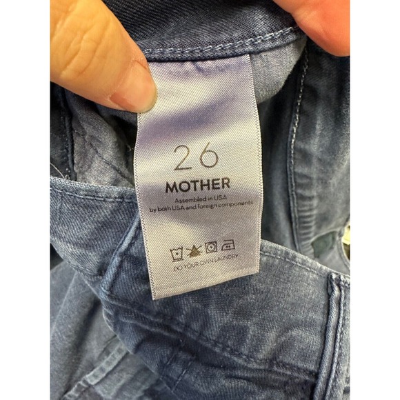 Mother Denim The Breaker Crop Pants Jeans Sz 26 Blue Eclipse Wash Womens B18 - Picture 5 of 8